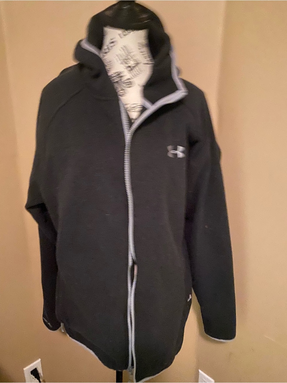 Under Armour Black Pullover with Gray Trim and Yellow Accent